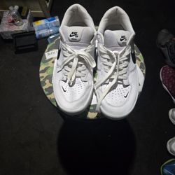 Nike SB Force 58 PRM Premium Leather White/Black Mens Size 12 DH7505 101 Great Condition 