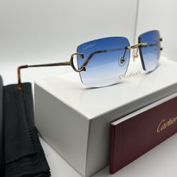 Cartier Big C 24K Gold/Blue Buffs Buffalo Horn Glasses PRICE FIRM MESSAGE WHEN READY TO BUY