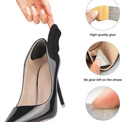 Heel Pads for Shoes That are Too Big, Soft High Heel Grips for Loose Shoes, Blisters, Heel Pain, Heel Inserts for Womens, Mens, Heel Liners (Black3Pai