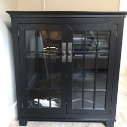 Crate & Barrel Glass Door Cabinet 