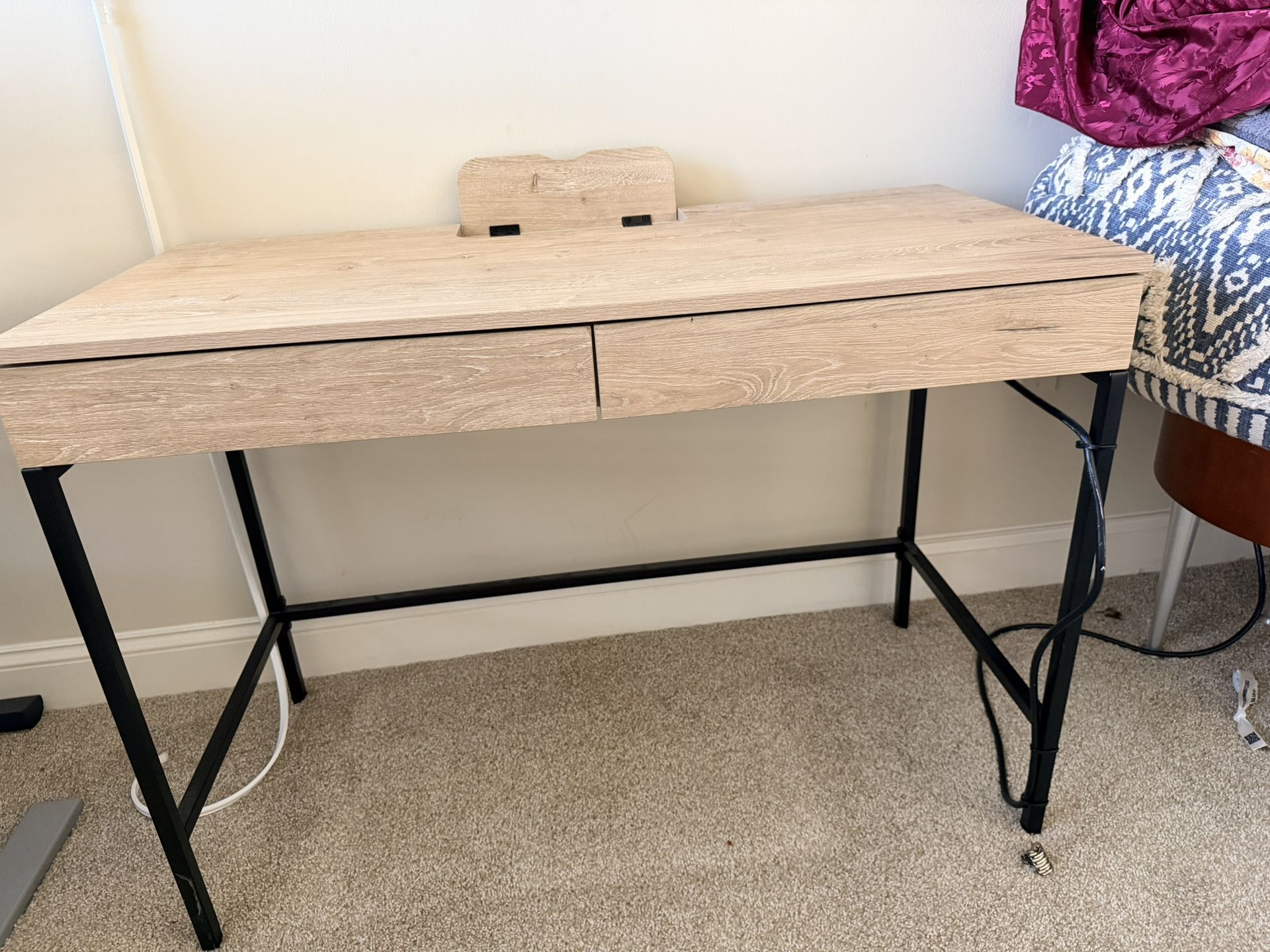 Desk W 2 Drawers And Outlets