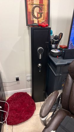 Tall Black Gun Safe with Electronic Lock