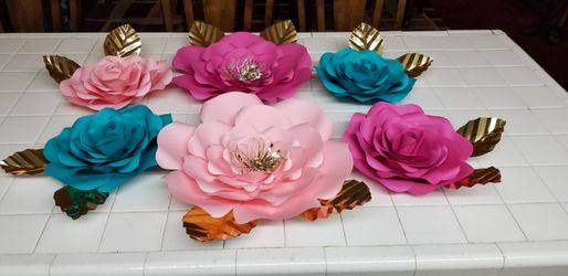 Paper flowers and paper roses
