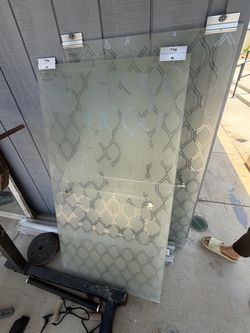 Frosted Glass bath Door Panel with Hardware