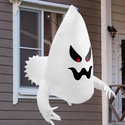 Halloween Self Inflatable Ghost, About 4ft Tall, New