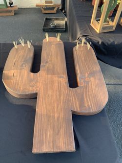 Wood Cactus Shape Cheese Board