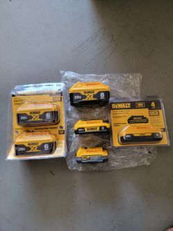 Dewalt Battery 20v 2.0ah$30 - power stack$60 - 4.0ah$55 - 6.0ah$75 - 8.0ah$100 everything new