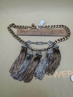 Lulu Frost VTG Luxury Pyramid Necklace w/dust bag