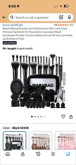 Black Makeup Brushes Set Professional