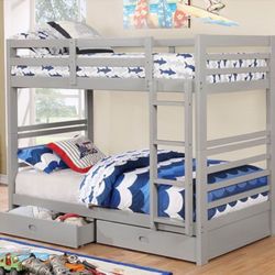 Twin /twin Bunkbed Plus Two Mattress