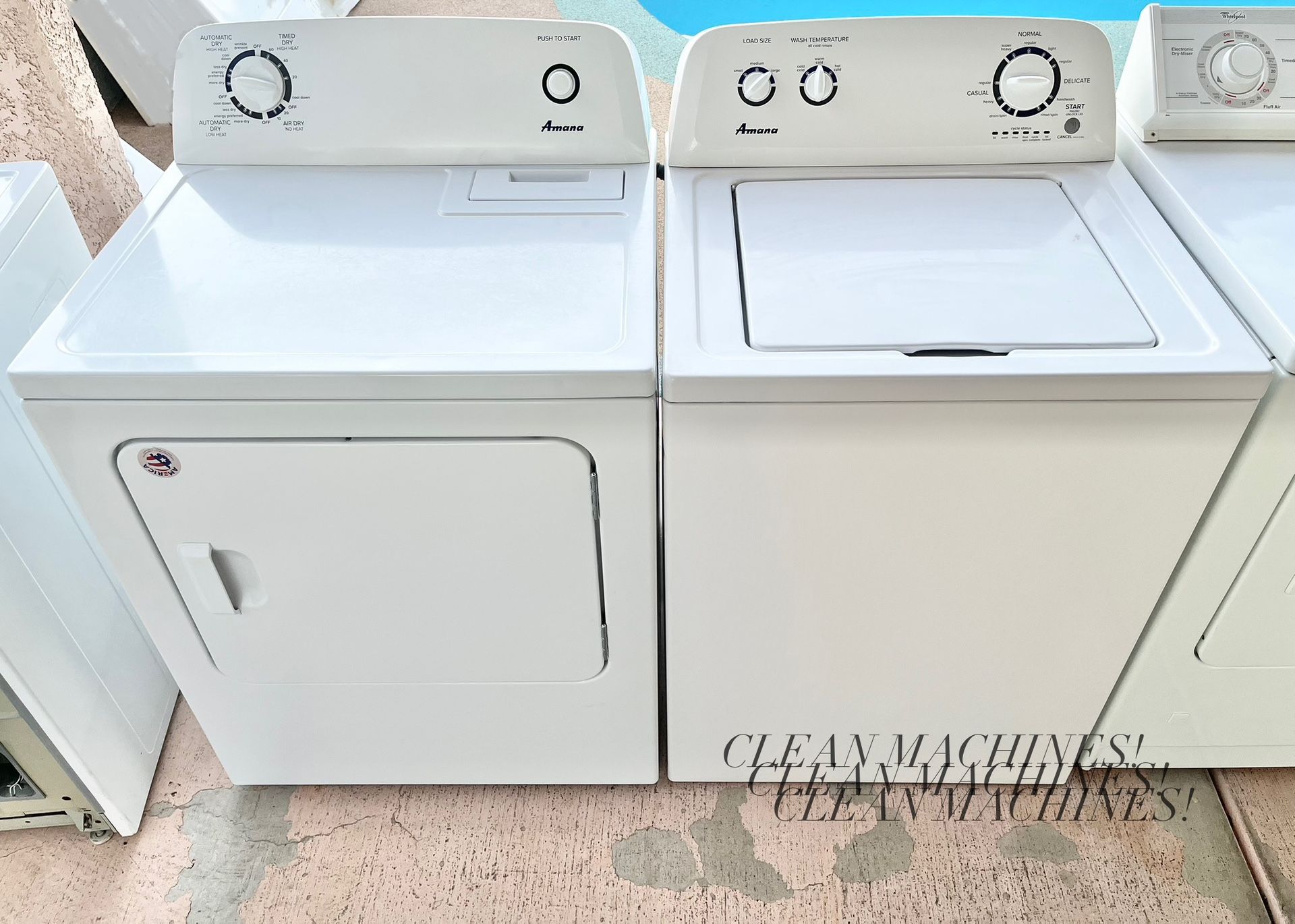 Amana Washer And Electric Or Gas Dryer 90 Day Warranty Some Delivery 