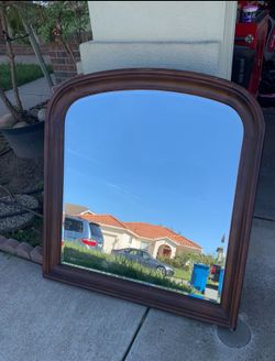 Large wooden mirror