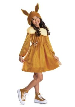 Pokémon Eevee Hooded Costume Dress Halloween play dress up kids children girls 10 12