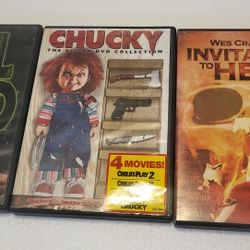 The Evil Dead I, Invitation to Hell & CHUCKY 4 MOVIES DVD Lot Bundle (3) Horror 