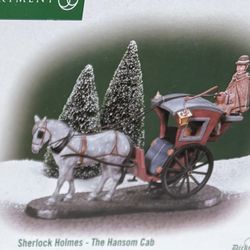 Sherlock Holmes, Dickens Village, Dept 56 The Hanson Cab