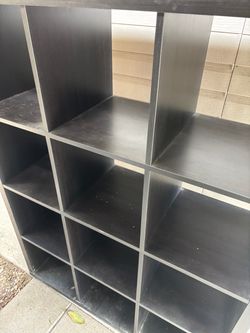 2 Black Cube Storage Shelf Unit