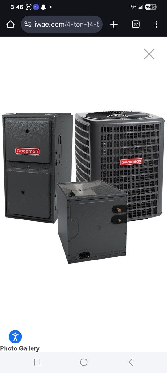 New goodman complete systems electric or gas r32