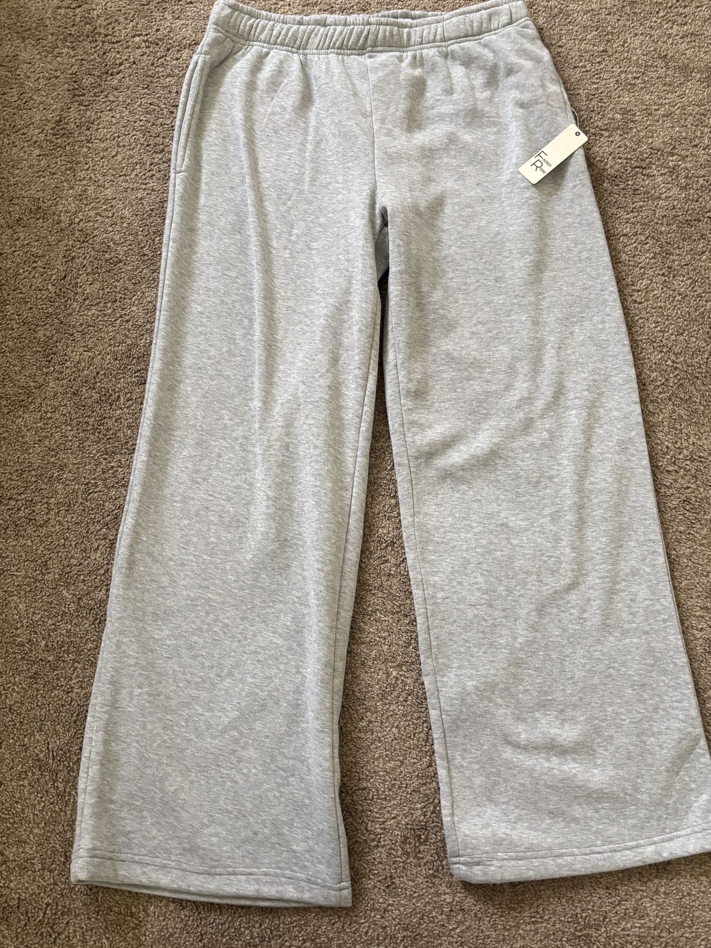 New Women’s Wide-Leg Sweatpants - Faded Rose - Size L
