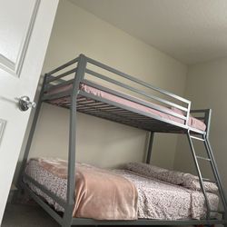 Metal Silver Bunk Bed