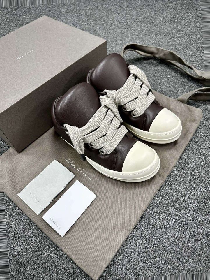 Rick Owens Leather Low Sneakers 7