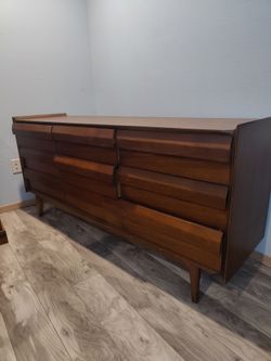 Lane First Edition Walnut Lowboy Dresser