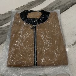 Tan Bomber Jacket-Medium or Large 