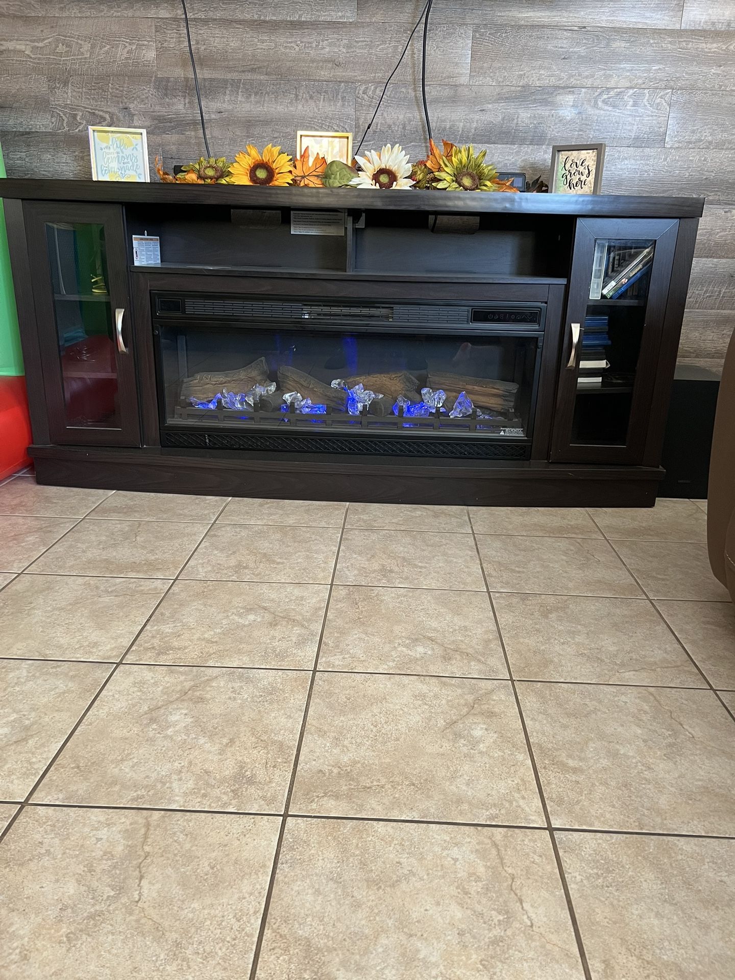 Electric Fireplace Entertainment Center