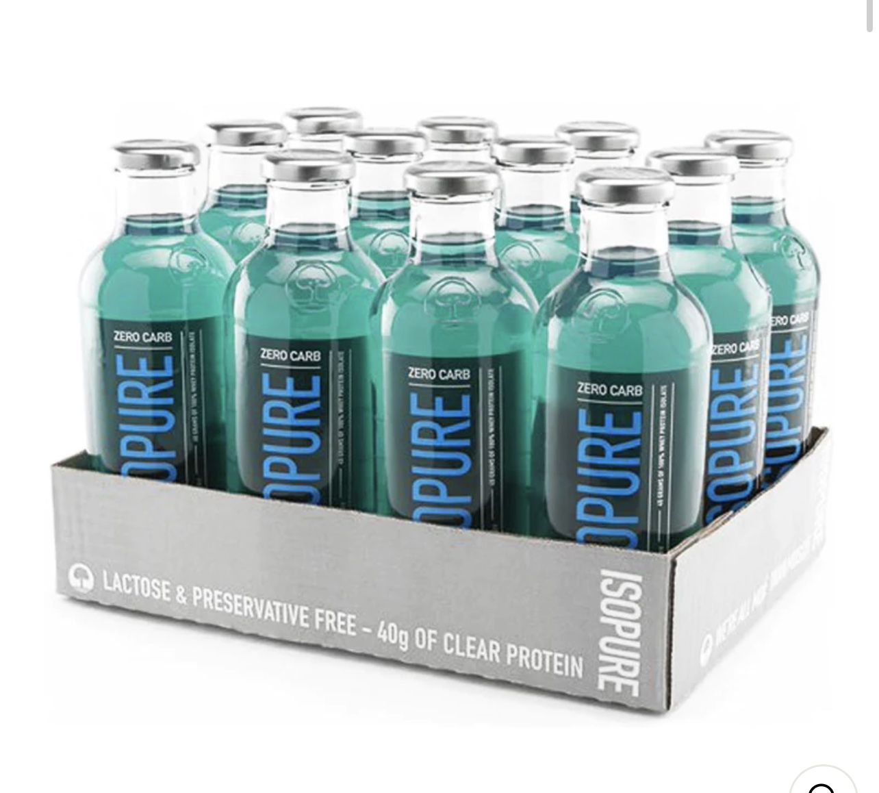 12 Bottles 16fl Oz ISOPURE® 32G PROTEIN Blue Raspberry
