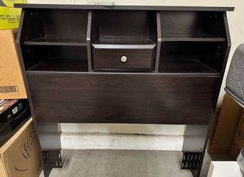 Espresso brown twin bed headboard