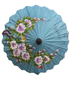 Chinese/Japanese Bamboo Floral Decorarive Paper Parasol/Umbrella