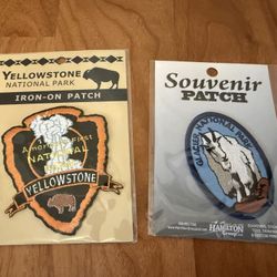 National Park Patches - Glacier & Yellowstone