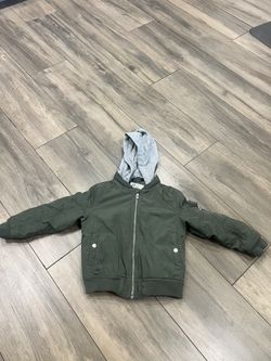 H&M Kids green Bomber Jacket With Hood