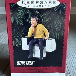 Vintage 1995 Star Trek Captain Kirk Christmas Ornament Hallmark
