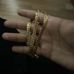 Silver Gold Plated Chain 