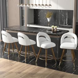 Swivel Counter Stools with Backs set of 4- Barstools