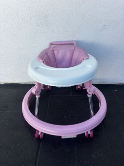 Pink Baby Walker with Padded Seat