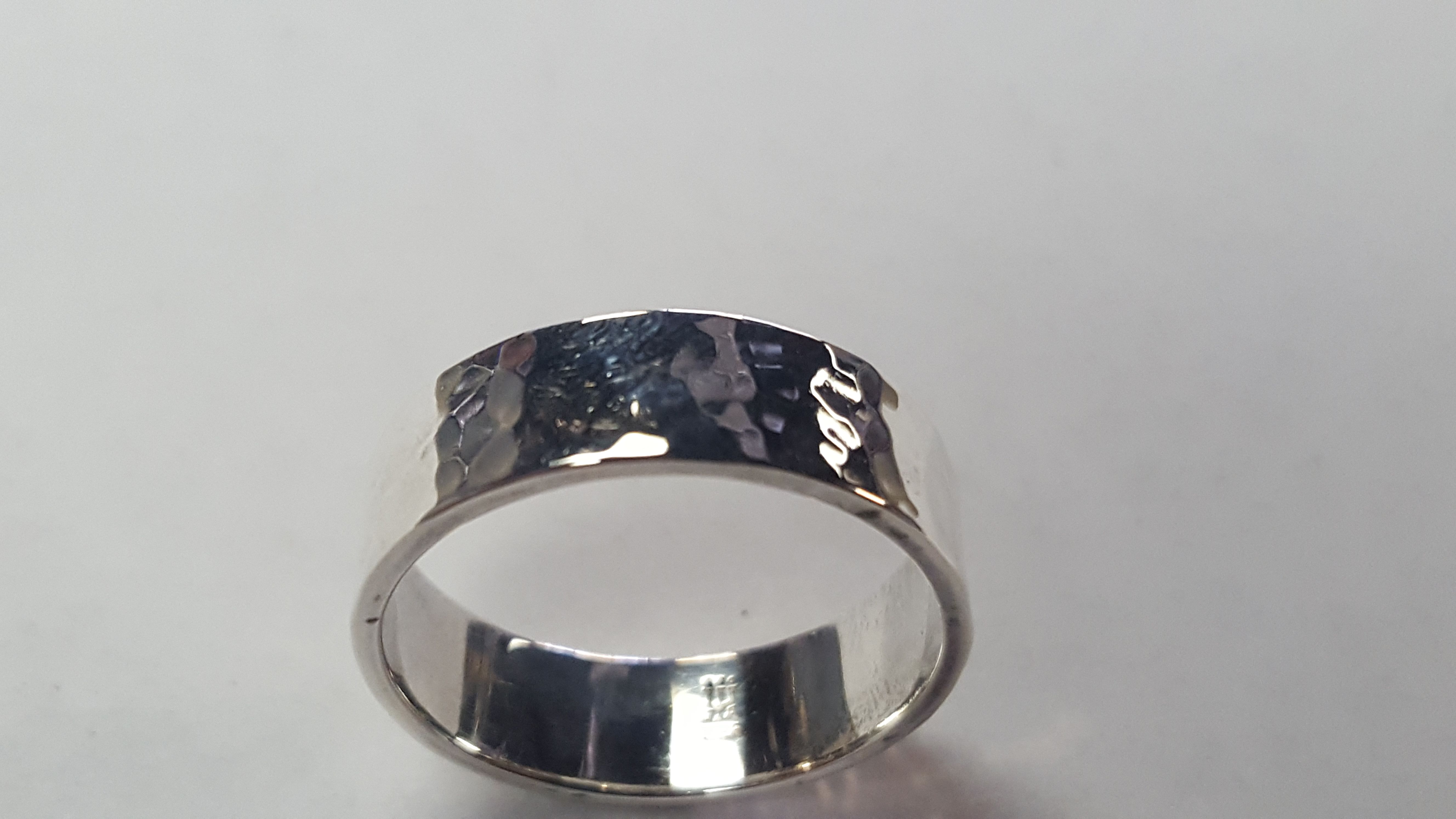 James Avery Amore Hammered Silver Band