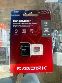 New! SanDisk ImageMate 512gb micro SD.