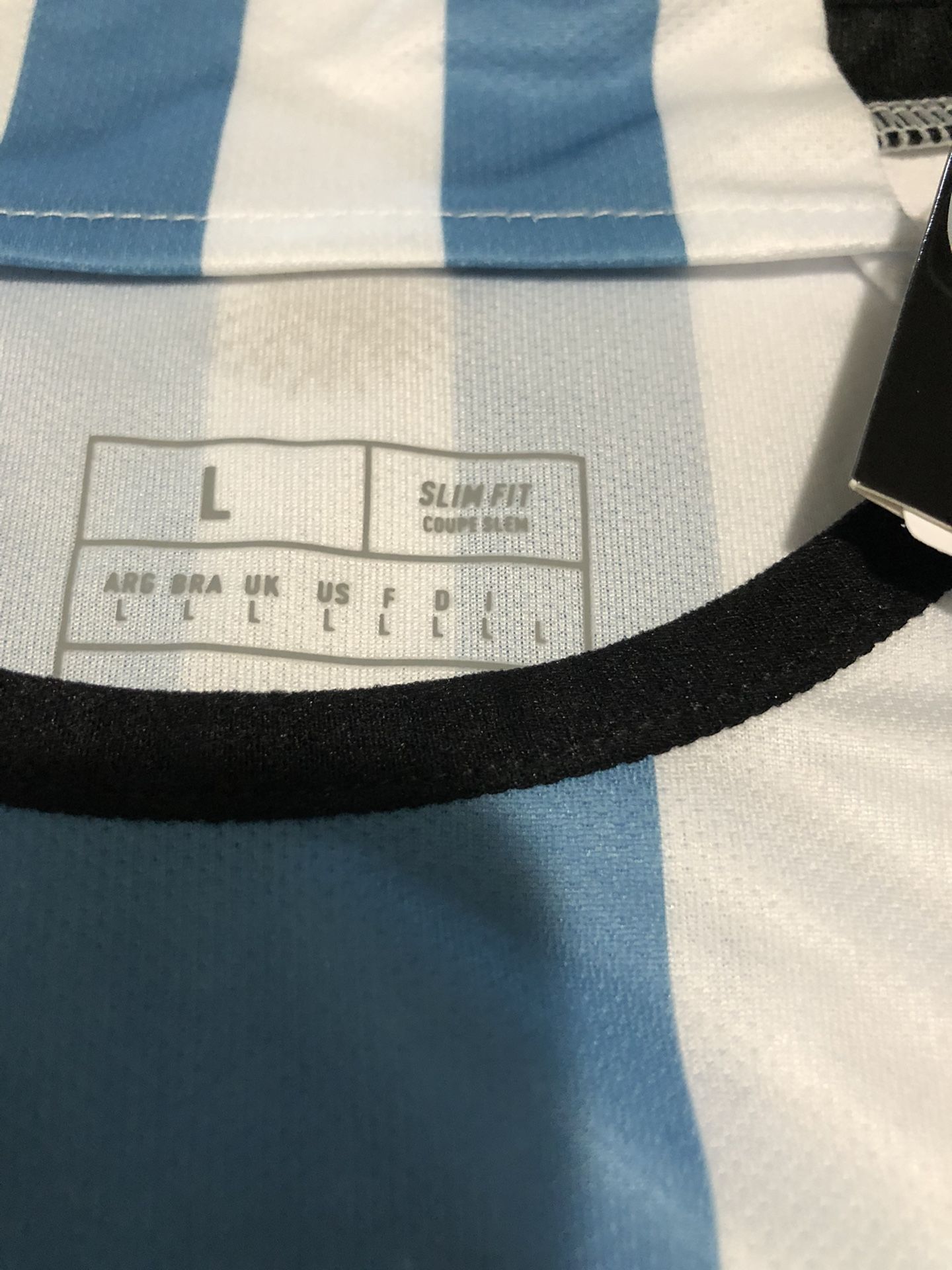 Messi #10 Argentina Away PATCH XLarge Slim Fit Jersey FIFA 3 Star Champion  W/Tag for Sale in City Of Industry, CA - OfferUp