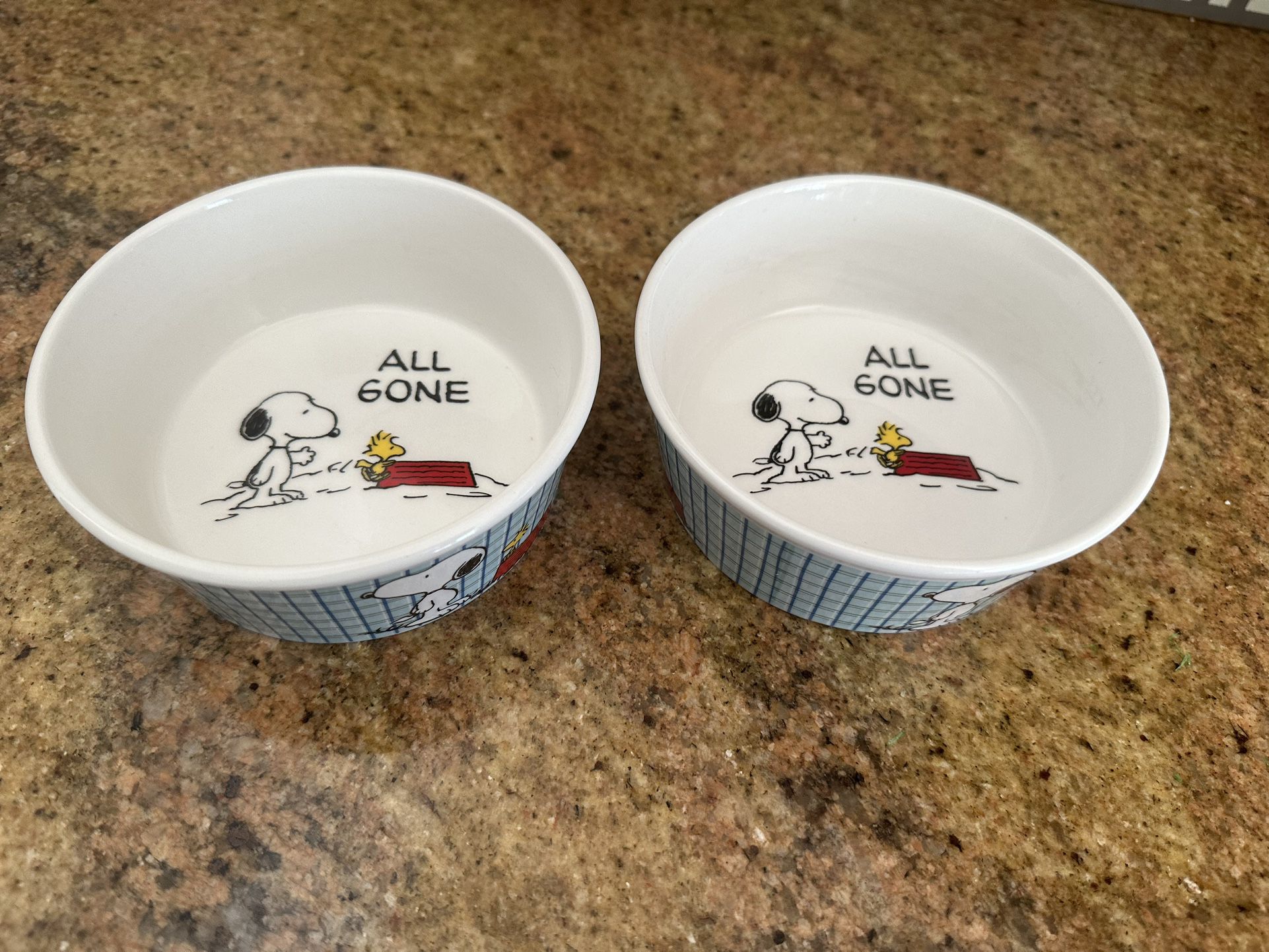 Snoopy Ceramic Dog Bowls