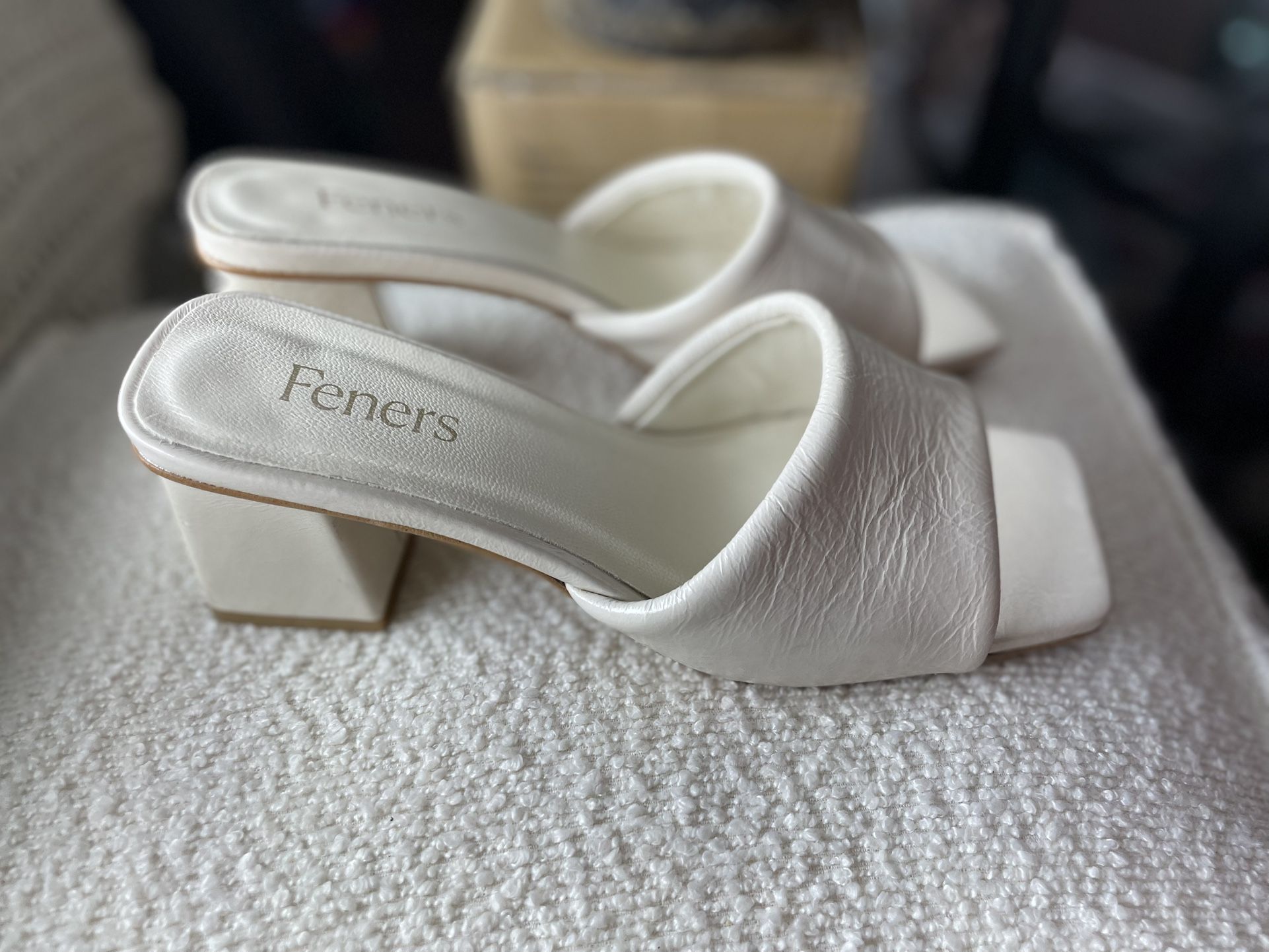Feners Le-Mule Sandal In Panacotta