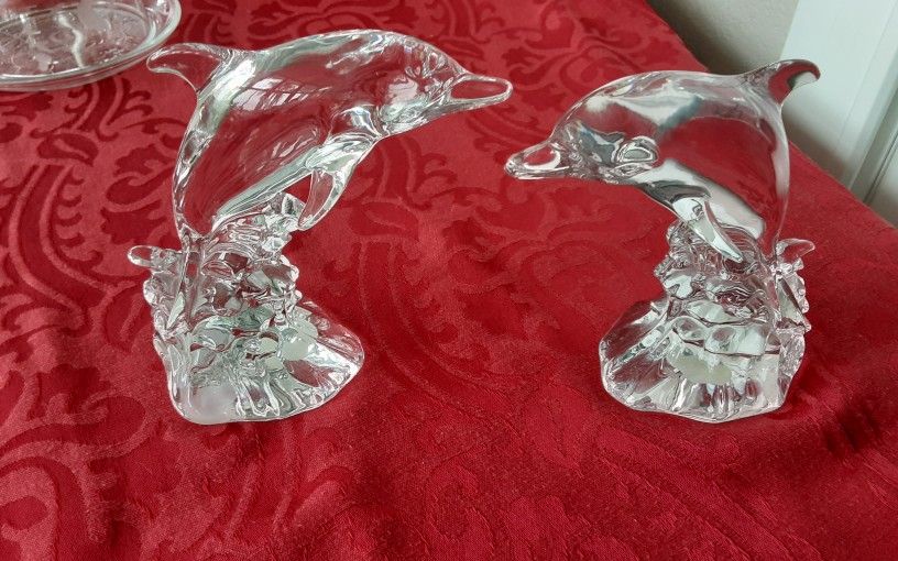 PRINCESS HOUSE CRYSTAL FIGURINES, DOLPHINS,2, WONDERS OF THE WILD. . $65• EACH OR 2 FOR $125. PU 15&POWAY RD OR 15&8