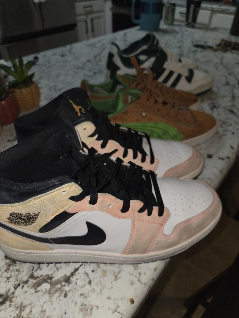 3 Pairs Jordans Flights,Puma Mind Crafts,Adidas Sz12s