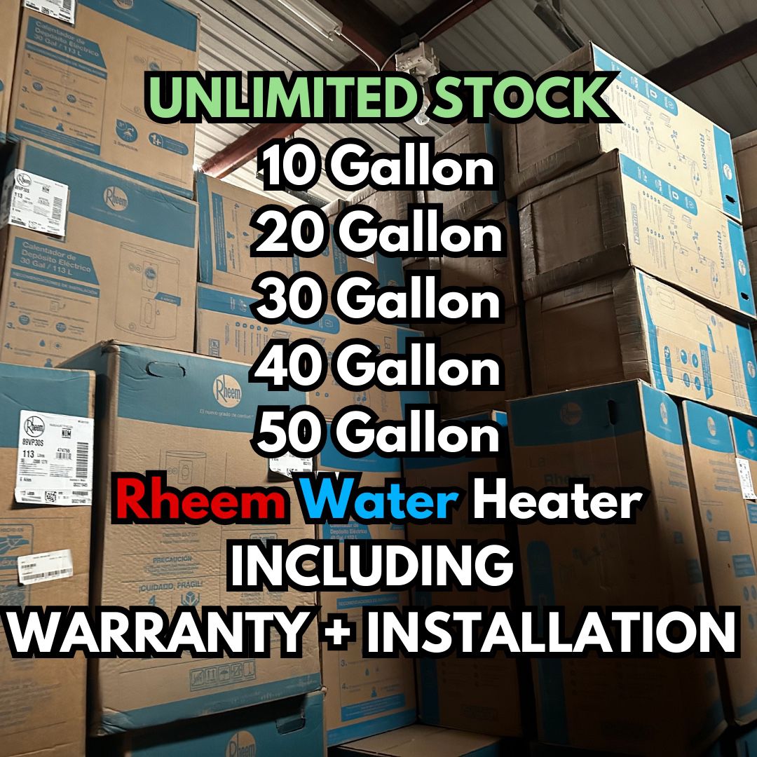 Water Heaters New in Box 10-50 Gallons Electric and Gas