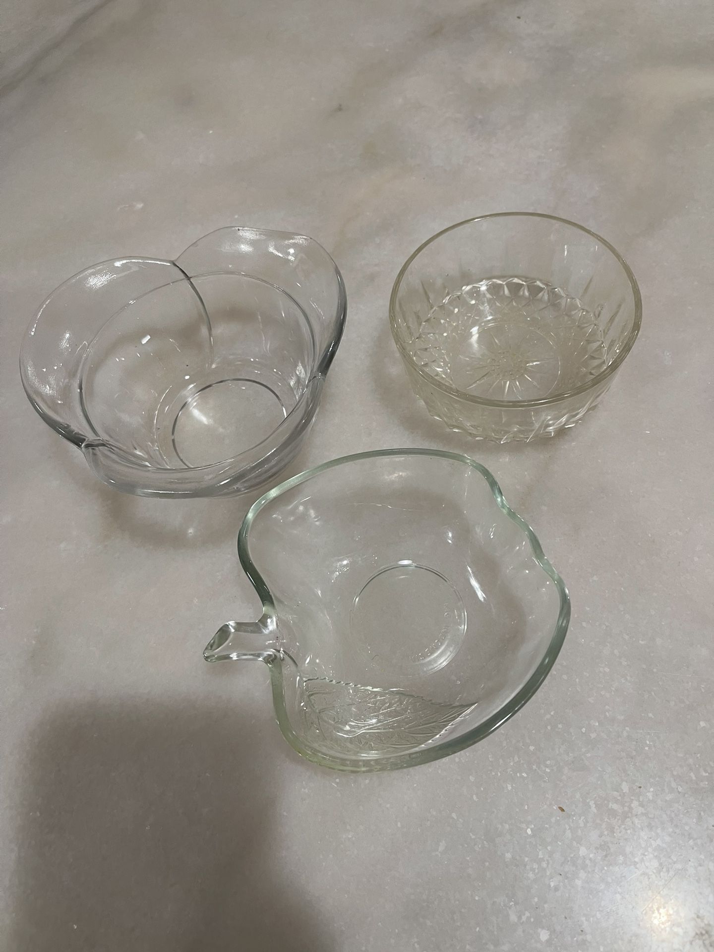 Vintage Clear Glass Serving Bowls