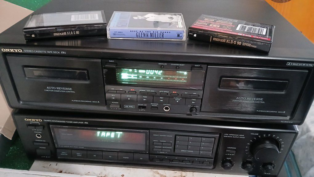 Onkyo Vintage Receiver/Tuner + Double Tape Deck Matching RI Model