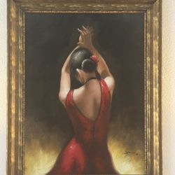 Oleo Flamenco Dancer Original