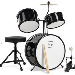 Best Choice Products 3-Piece Beginner Drum Set for Kids Juniors