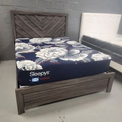 Queen Bed Frame With Mattress Set Pillow Top 