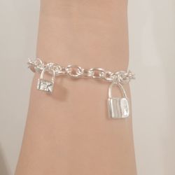  Silver Plated Charms Bracelet